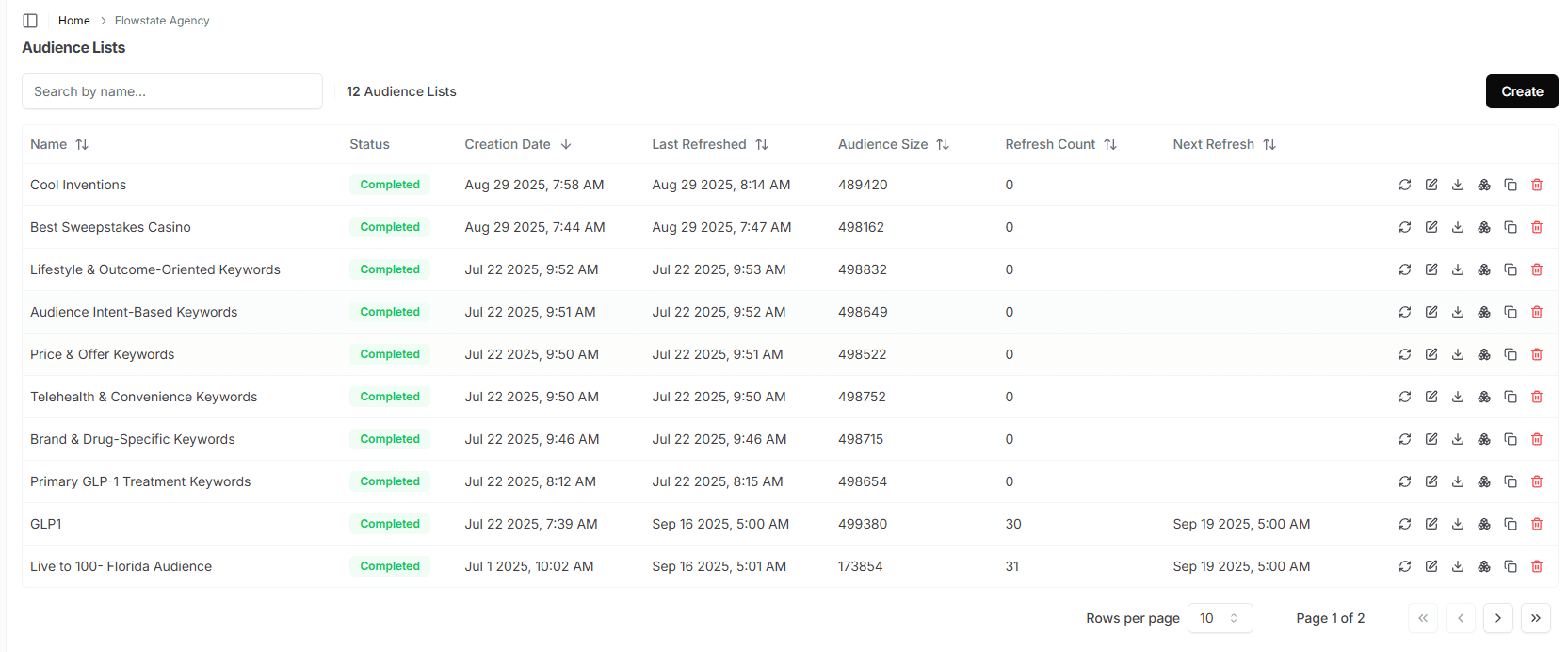 Audience Lab outbound email engine verifying over 100,000 leads per day.